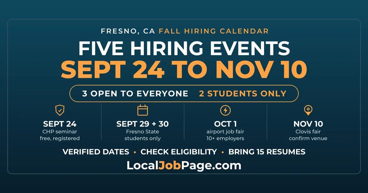 Fall 2026 Fresno Job Fairs and Hiring Events: Your Complete Guide